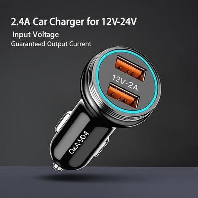 kupować Podwójna ładowarka samochodowa USB 12V-24V, wejście 2.4A 3.0A, wyjście online manufacture