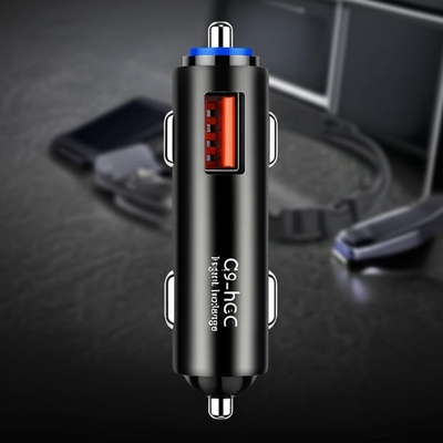kupować Podwójna ładowarka samochodowa USB 12V-24V Wejście z wyjściem 2.4A 3.0A online manufacture