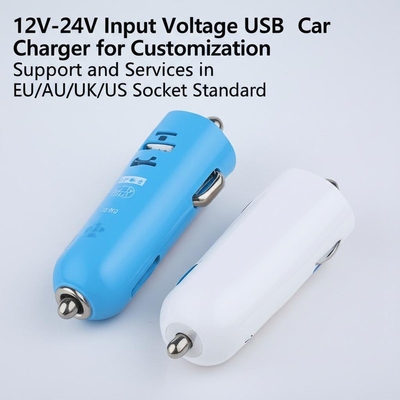 kupować Podwójna ładowarka samochodowa USB 2.4A 3.0A Wyjście dla 12V-24V Wejście EU/AU/UK/US online manufacture
